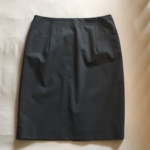 Simple grey knee length work skirt